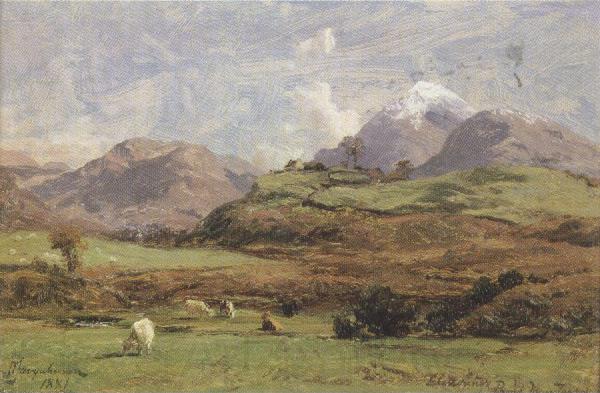 david farquharson,r.a.,a.r.s.a.,r.s.w Glenorchy's Prond Mountain (mk37)